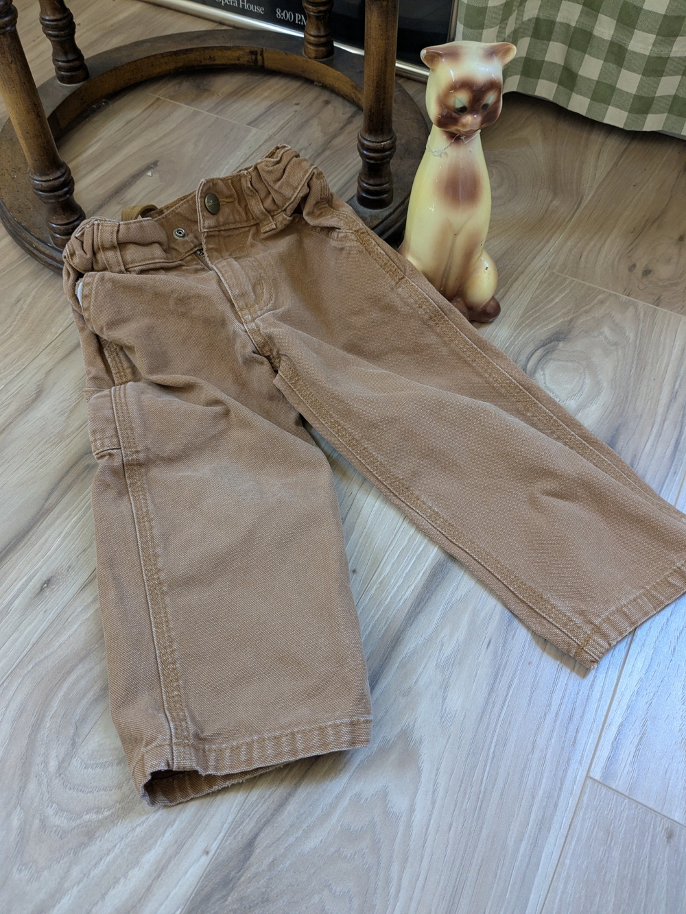 Carhartt Kids Brown Tan Cotton Utility Pants
